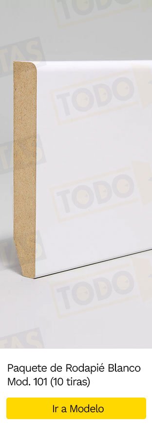 Paquete de Rodapié Blanco Mod. 101 (10 tiras)