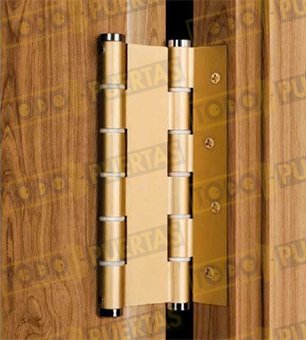Bisagra de color dorado para Puertas de Vaivén