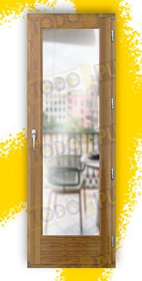 Balconera Grande de Madera Natural de Iroko Mod. V1 Crudo