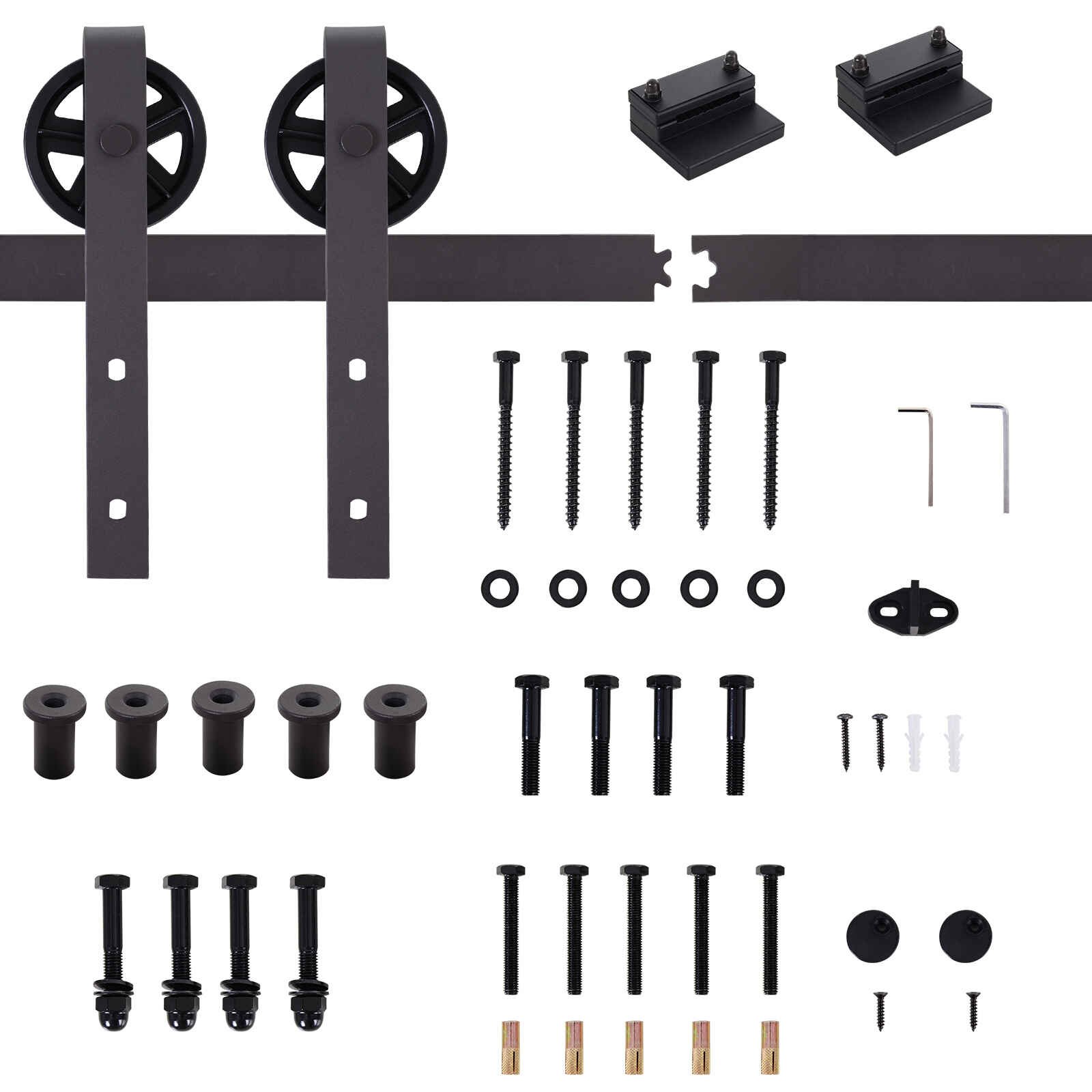 Guía para Puerta Corredera Tipo Rueda de Granero (NEGRA)