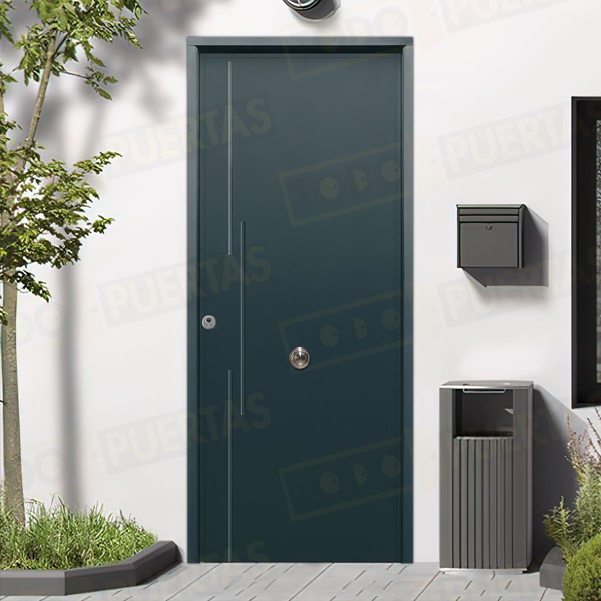 Puerta Acorazada Acacia Sagacor 100 Gris Antracita 7016 (Dos Caras Iguales)