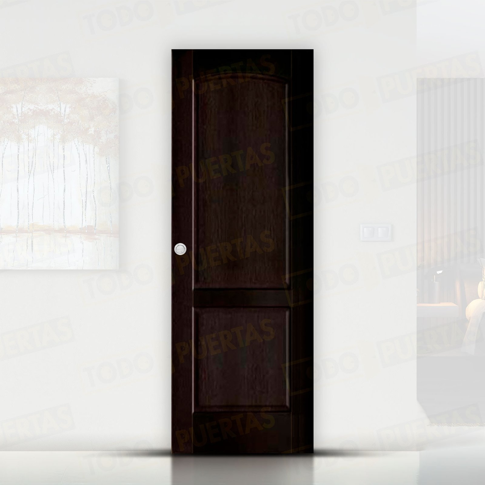 Puerta Corredera Mod. Almonte nogal oscuro