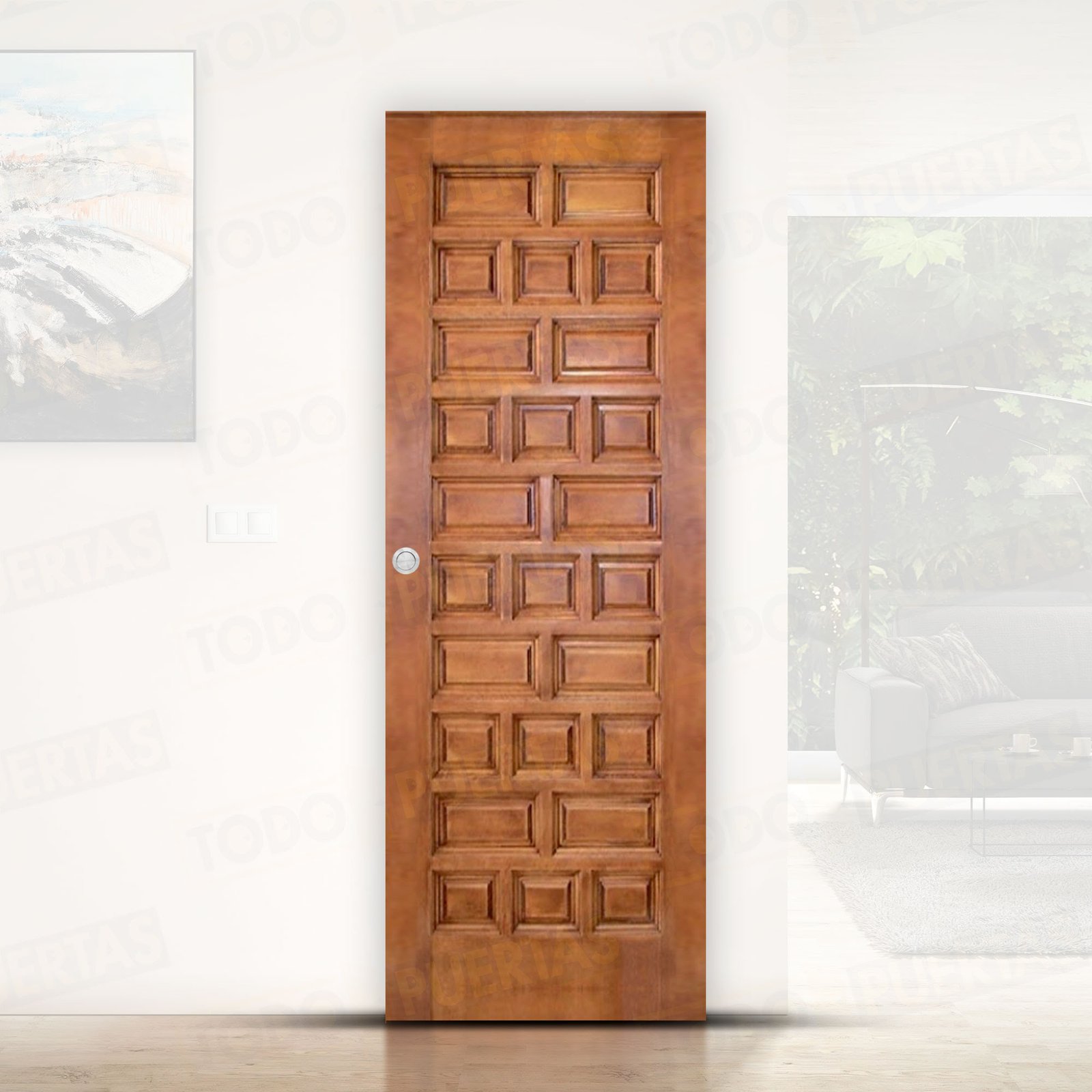 Puerta Corredera Mod. Castellana tinte