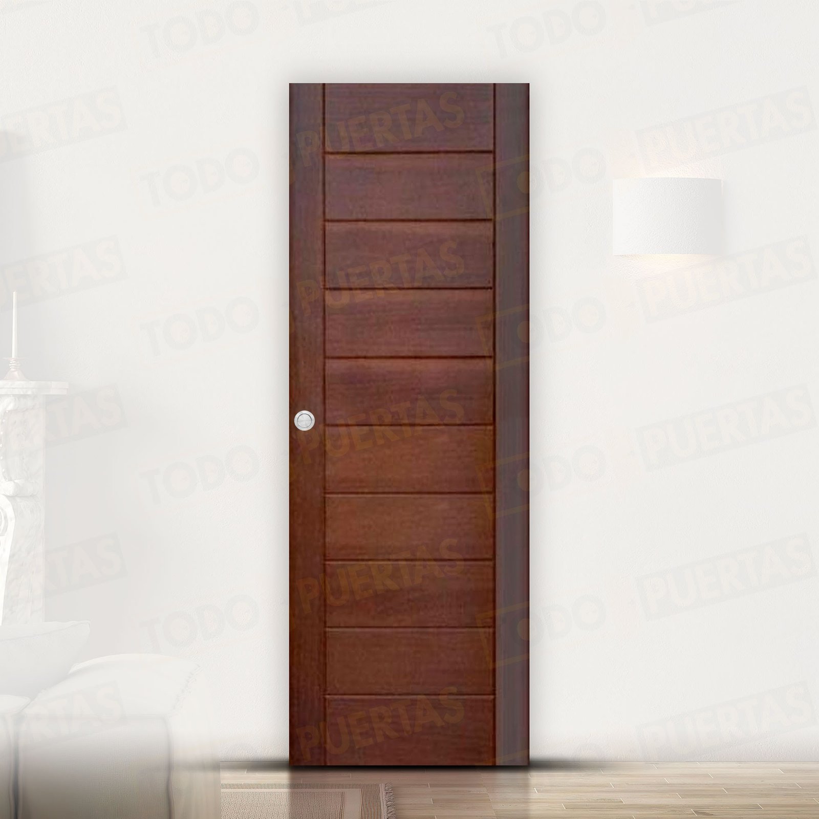 Puerta Corredera Mod. Cervantes Nogal