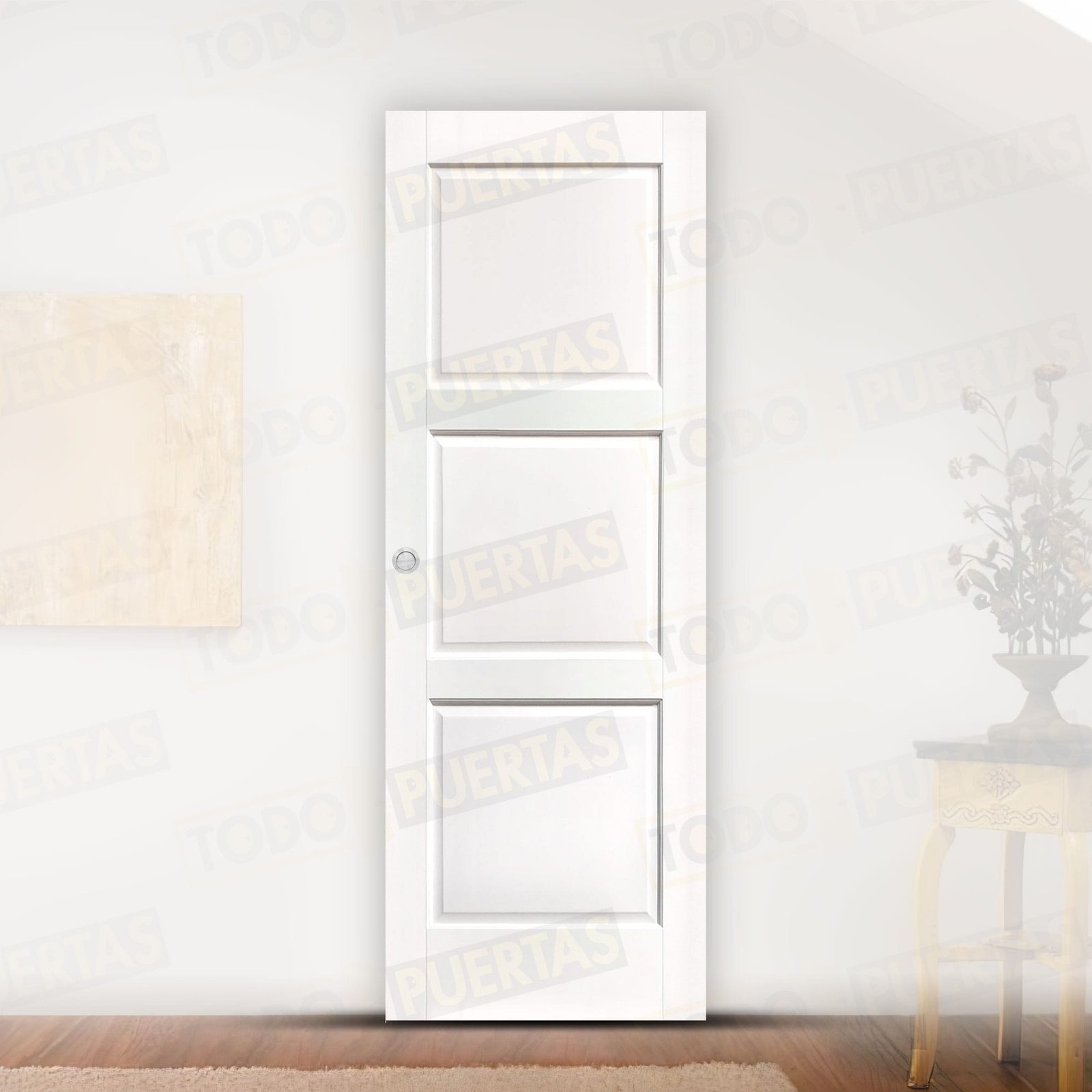 Puerta Corredera Mod. Albir BV3 Lacada Blanca