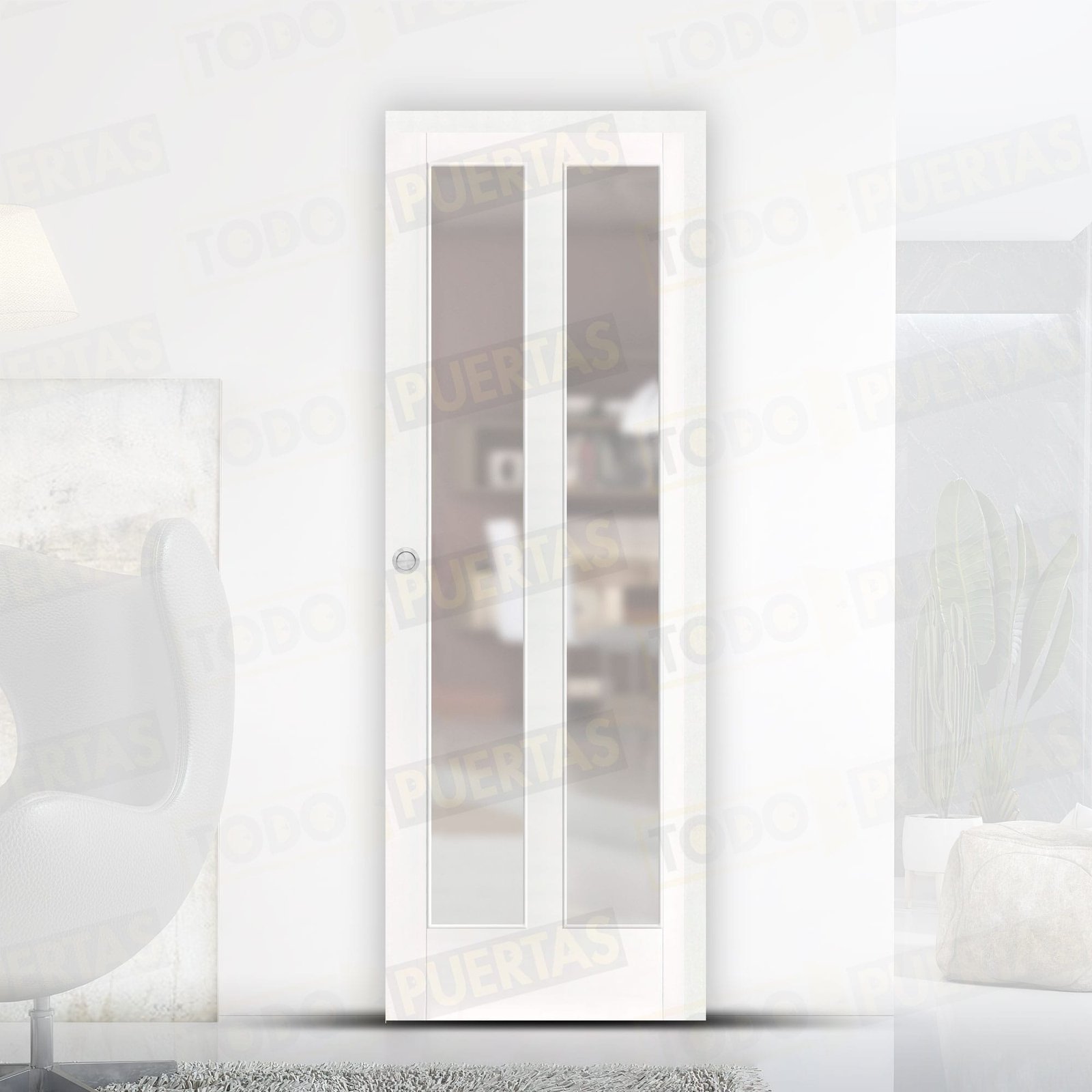 Puerta Corredera Mod. Griso V2 Lacada Blanca