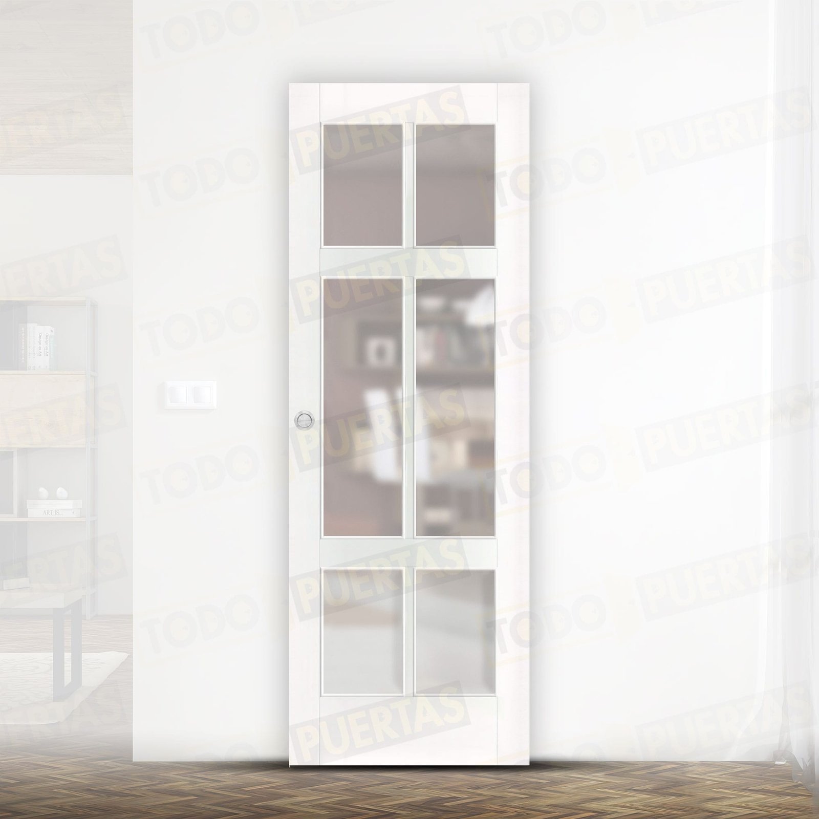 Puerta Corredera Mod. Hernández V Lacada Blanca