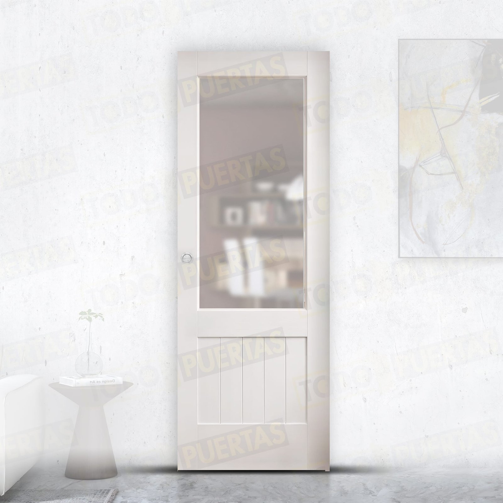 Puerta Corredera Mod. Tarancón ZV1 Lacada Blanca