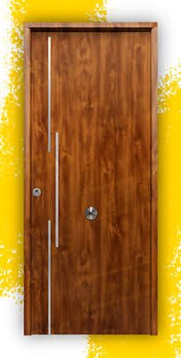 Puerta Galvanizada Acacia FM / 1110 Saga 100 Embero (Cara Interior Lisa)