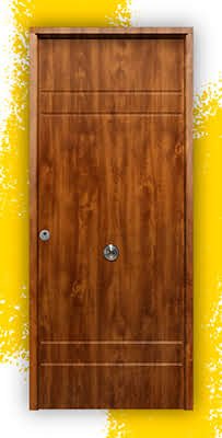 Puerta Galvanizada Azalea / 1110 Saga 100 Embero (Cara Interior Lisa)