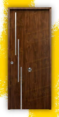 Puerta Galvanizada Camelia FM / 1110 Saga 100 Roble Viejo (Cara Interior Lisa)