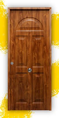 Puerta Galvanizada Coral / 1110 Saga 100 Embero (Cara Interior Lisa)