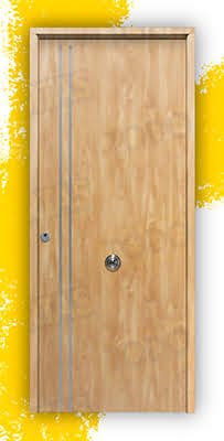 Puerta Galvanizada Iris FM / 1110 Saga 100 Roble (Cara Interior Lisa)