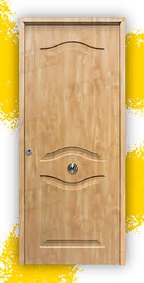 Puerta Galvanizada Provenzal / 1110 Saga 100 Roble (Cara Interior Lisa)