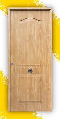 Puerta Galvanizada Semiprovenzal / 1110 Saga 100 Roble (Cara Interior Lisa)