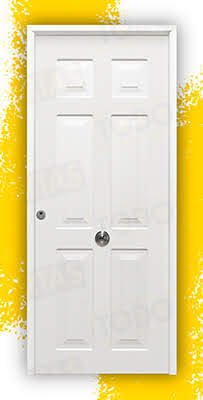 Puerta Galvanizada Yedra / 1110 Saga 100 Blanca (Cara Interior Lisa)