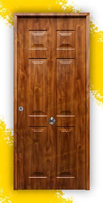 Puerta Galvanizada Yedra / 1110 Saga 100 Embero (Cara Interior Lisa)