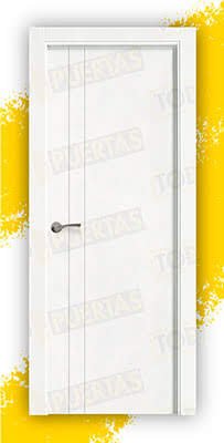 Puerta Block Maciza Lacada Blanca Mod. Álava