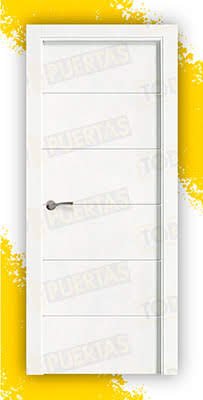Puerta Block Maciza Lacada Blanca Mod. Albacete