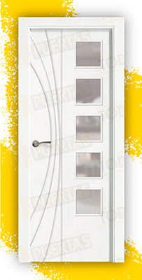 Puerta Block Maciza Lacada Blanca Mod. Raipur BV5L