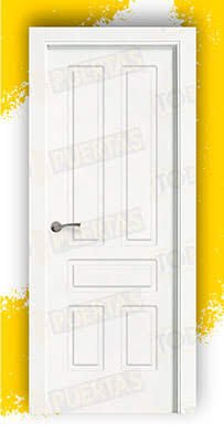 Puerta Block Maciza Lacada Blanca Mod. Suva