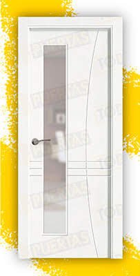 Puerta Block Maciza Lacada Blanca Mod. Torra V1L