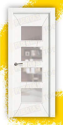 Puerta Block Maciza Lacada Blanca Mod. Yaundé BV4