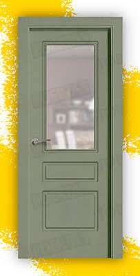 Puerta Block Maciza Lacada RAL 7033 Mod. Kyoto V1